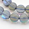 Round Synthetic Moonstone Beads Strands G-M210-8mm-05-1