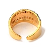 Brass Micro Pave Cubic Zirconia Cuff Rings for Women RJEW-G325-11D-GP-3