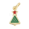 Brass Enamel Charms KK-Q028-43G-1