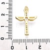 Brass Micro Pave Clear Cubic Zirconia Pendants KK-N268-95G-3