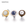 Adjustable Alloy & Iron & Rhinestone Bezel Cup Ring Base with Rotatable Tray MAK-T012-10S-5