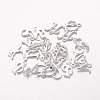 Silver Color Plated Alloy Letter Pendants PALLOY-J718-01S-1