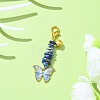 Alloy Enamel Butterfly Pendant Decoration HJEW-JM01555-04-2