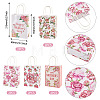 10Pcs 5 Styles Happy Mother's Day Flower Printed Paper Packing Tote Bags CARB-TA0001-19-4