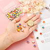 50Pcs 10 Colors Alloy Enamel Beads ENAM-CJ0002-12-4