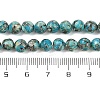 Assembled Synthetic Silver Line Turquoise Beads Strands G-D0006-C13-6mm-3