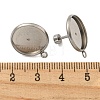 201 Stainless Steel Stud Earrings Findings STAS-K279-01E-P-3