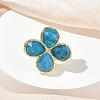 Natural Apatite Faceted Adjustable Finger Rings for Women RJEW-A092-01G-08-2