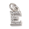 Initial Letter Brass with Cubic Zirconia Charms KK-Q814-26E-P-1