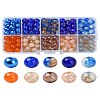 200Pcs 10 Colors Baking Painted & Transparent Spray Painted Glass Beads DGLA-YW0001-21-1