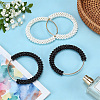 4Pcs 2 Colors Resin Imitation Pearl Beaded Iron Ring Bag Handles FIND-PH0038-56-4