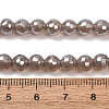 Electroplated Natural Agate Beads Strands G-B191-A07-6mm-05-5