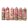 Tower Natural Peach Blossom Tourmaline Home Display Decoration PW-WG51324-01-3