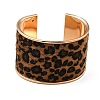 Alloy PU Open Cuff Bangles Bangles BJEW-U014-01G-01-2