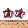 Christmas UV Plating Printed Opaque Acrylic Beads MACR-N018-06B-3
