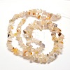 Natural White Agate Chip Bead Strands G-M205-51-2