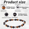 3 Strands 3 Styles Synthetic Non-magnetic Hematite & Natural Obsidian & Tiger Eye Beads Strands G-ME0001-42-2