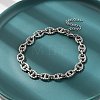 304 Stainless Steel Oval Link Chains Bracelets for Men & Women BJEW-D042-47P-3