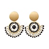 Natural Black Onyx Ear Studs EJEW-MZ00239-1