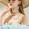 450Pcs 9 Colors Transparent Acrylic Beads Caps OACR-TA0003-07-8
