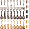 30 Sets 3 Colors Zinc Alloy Cord Ends FIND-SC0023-69-6