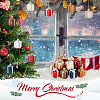  16Pcs 8 Colors Christmas Theme Plastic Pendant Decorations AJEW-NB0005-46-6