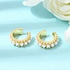 Brass ABS Plastic Pearl Cuff Earrings for Women PL-CBA43D6-03G-2