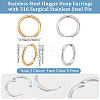 20Pcs 2 Colors 202 Stainless Steel Huggie Hoop Earrings EJEW-BBC0002-35-2