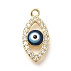 Brass Micro Pave Cubic Zirconia Pendants KK-U048-04G-01-1