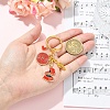 Alloy Enamel Disc & Gramophone & Musical Note Pendant Decorations KEYC-YW00286-01-3