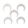 201 Stainless Steel 2-Loop Link Charms STAS-N090-LA039-P-3