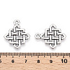 Tibetan Style Alloy Chinese Knot Pendants TIBEP-872-AS-RS-3