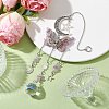 Alloy Hollow Moon Butterfly Hanging Ornaments HJEW-TA00173-01-2