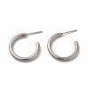 304 Stainless Steel Ring Stud Earrings EJEW-C004-12A-P-1