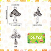 60Pcs Tibetan Style Zinc Alloy Pendants TIBEP-SC0002-25-2