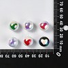 100Pcs Two Tone UV Plating Opaque Acrylic Beads OACR-CJ0001-34-9
