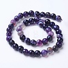 Natural Striped Agate/Banded Agate Beads Strands G-G753-07-8mm-2