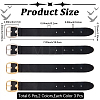 6Pcs 2 Colors Black PU Imitation Leather Purse Strap Accessories FIND-CL0002-24-2