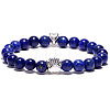 Natural Lapis Lazuli Bead Stretch Bracelets for Women Men XZ2326-4-1