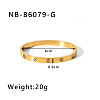 304 Stainless Steel Pave Cubic Zirconia Bangles FS-WG09E60-15-1