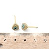 Brass Micro Pave Clear Cubic Zirconia Stud Earrings EJEW-A128-02G-3