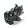 Natural Moss Agate Carved Healing Rhinoceros Figurines DJEW-M008-02E-2