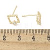 Brass Clear Cubic Zirconia Stud Earrings EJEW-Q014-03G-3