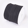 3x1.5mm Black Flat Faux Suede Cord X-LW-R003-01-2
