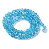 Transparent Electroplate Glass Beads Strands GLAA-Q099-B01-M01-3
