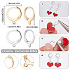 80Pcs 2 Colors 304 Stainless Steel Leverback Earring Findings STAS-SC0004-60-2