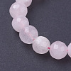 Natural Rose Quartz Beads Strands X-G-G099-F8mm-15-3