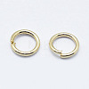 Electroplated Stainless Steel Open Jump Ring X-STAS-G152-02G-3x0.4-2