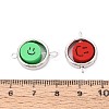 Polymer Clay Beads with CCB Plastic Frame Connector Charms CLAY-T022-35M-05-3