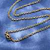 304 Stainless Steel Cable Chain Necklace Making X-STAS-P045-01G-A-1